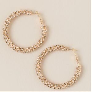 MELANIE CRYSTAL HOOPS- Francesca’s earrings